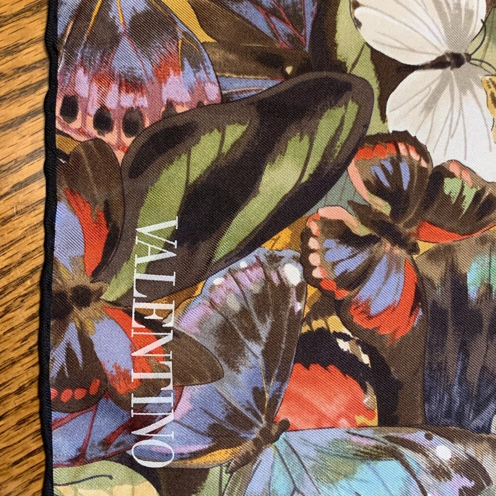 Valentino Silk Scarf, Butterfly, with original Box